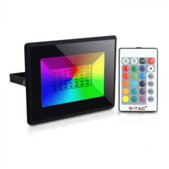 LED reflektor , 50 Watt , RGB , dimmelhető , fekete , kültéri , IP65 , távirányítóval kép