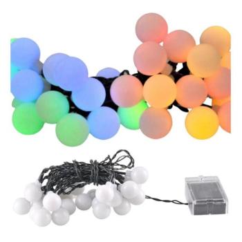  LED RGB napelemes füzér PARTY 30xLED/1,2V 400mAh 3,9m IP44  kép