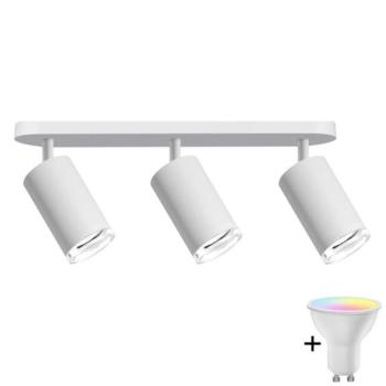  LED RGBW dimmelhető fürdőszobai spotlámpa TURYN 3xGU10/6,5W/230V IP44 fehér  kép