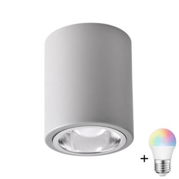  LED RGBW dimmelhető spotlámpa JUPITER 1xE27/6,5W/230V átmérő 9,8 cm szürke  kép