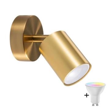  LED RGBW fényerőszabályozható fali spotlámpa GOLDI 1xGU10/6,5W/230V aranyszínű  kép