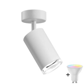  LED RGBW Fényerőszabályozható fürdőszobai spotlámpa TURYN 1xGU10/6,5W/230V IP44 fehér  kép
