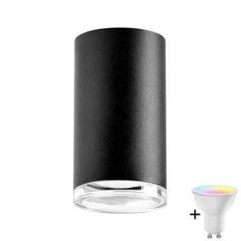  LED RGBW fényerőszabályozható fürdőszobai spotlámpa TURYN 1xGU10/6,5W/230V IP44 fekete  kép