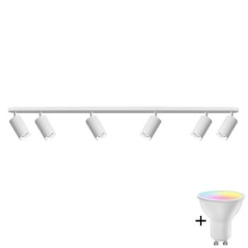  LED RGBW fényerőszabályozható fürdőszobai spotlámpa TURYN 6×GU10/6,5W/230V IP44 fehér  kép