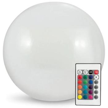  LED RGBW Napelemes lámpa BALL LED/3,7V 1500 mAh átm. 50 cm IP65 + távirányítás  kép