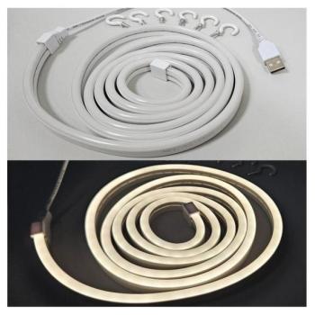  LED Rugalmas Szalag NEON LED/5V USB 1,8 m fehér  kép