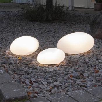 LED Solar Light Globy kő formájú, hossza 26,5 cm kép