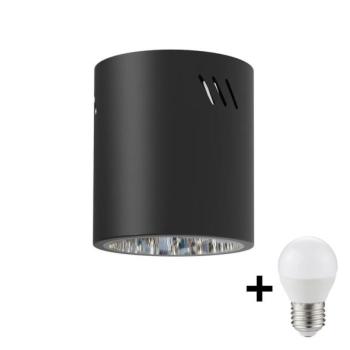  LED Spotlámpa GEORGE 1xE27/6W/230V átm. 11 cm fekete  kép