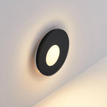 LED süllyesztett lámpa Wall 68R üveg RD, fekete, alumínium, CCT kép
