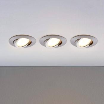 LED süllyesztett reflektor Andrej, kerek, alumínium, 3 darabos szett kép