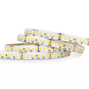 LED szalag , 24 Volt DC , 2835 , 240 LED/m , 20 W/m , meleg fehér , 3000 lm/m , 5 év garancia kép