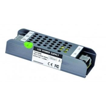 LED tápegység , 12 Volt , 100 Watt , 8.5A , ipari , Slim , LEDISSIMO kép