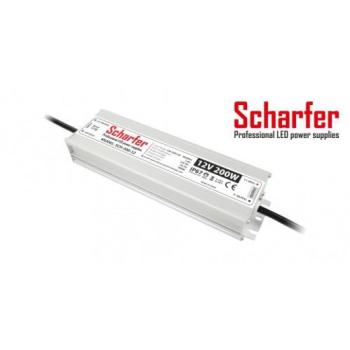 LED tápegység , 12 Volt , 200 Watt , 16,7A , kültéri , vízálló , IP67 , Scharfer , 7 év garancia kép