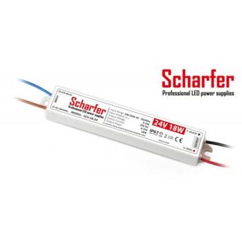 LED tápegység , 24 Volt , 18 Watt , 0.75A , kültéri , vízálló , IP67 , Scharfer , 7 év garancia kép