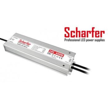 LED tápegység , 24 Volt , 400 Watt , 16.7A , kültéri , vízálló , IP67 , Scharfer , 7 év garancia kép