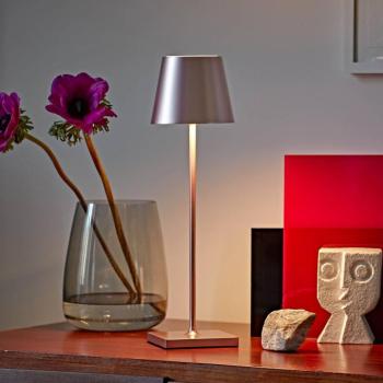 LED tölthető asztali világítás Nuindie, USB-C, rózsaszín arany, IP54, dimmelhető kép