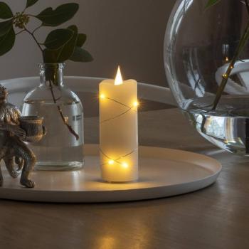 LED viaszgyertya krémszínű krémfény borostyán 12,7 cm kép
