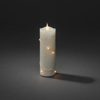 LED viaszgyertya krémszínű krémfény borostyán 15,2 cm kép