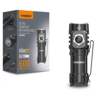 Led zseblámpa , hideg fehér , 600 lumen , USB , IP68 , VIDEX kép