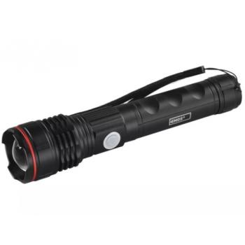 Led zseblámpa , tölthető , 3 világítási mód , USB , dimmelhető , 18 cm , IP44 kép