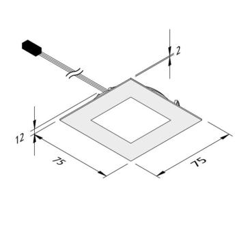 LEDbútorba építhető lámpa DynamicFAQ68 acél 3W CCT kép