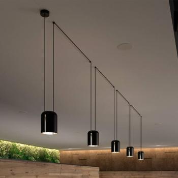 LEDS-C4 függőlámpa Attic Tripla henger Ø 15cm fekete kép