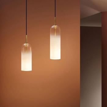 LEDS-C4 Glam függő lámpa, üveg fehér, mag. 38,5 cm kép