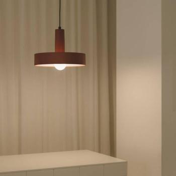 LEDS-C4 Keops 1 függőlámpa, terrakotta matt, Ø 28 cm, alumínium kép