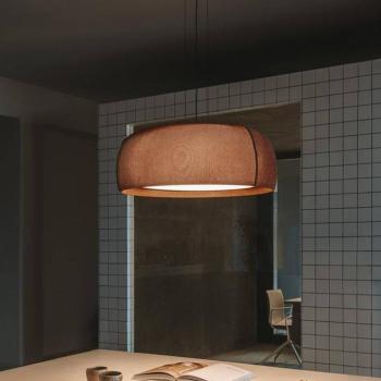 LEDS-C4 LED-es függőlámpa Gong, barna, 3000 K, Ø 61,2 cm kép