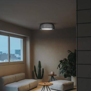 LEDS-C4 LED mennyezeti lámpa Gong, szürke, 3.000 K, Ø 61,2 cm kép