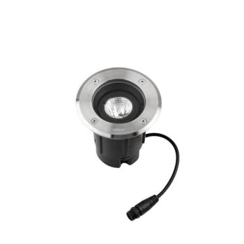 LEDS-C4 LED padlóba süllyesztett spotlámpa Gea Easy, 830, szürke, Ø 12,5 cm kép