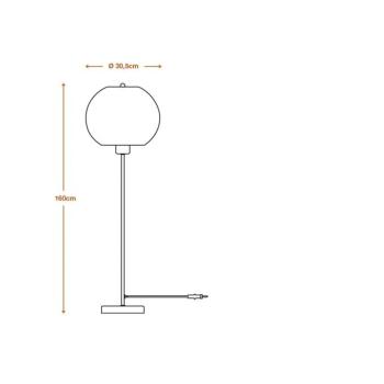 LEDVANCE állólámpa Ball magasság 116 cm, barna, hullámkarton, E27 kép