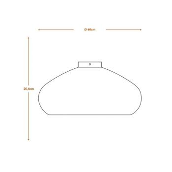LEDVANCE Csepp mennyezeti lámpa, Ø 40 cm, barna, hullámkarton, E27 kép