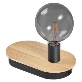 Ledvance Decor Wood Table Touch érintő kapcsolóval szabályozható fa hatású asztali lámpa, E14 kép