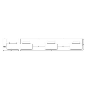 LEDVANCE LED fali lámpa Orbis Flame, 3 lámpás, fekete, IP44 kép