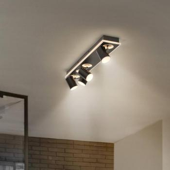 LEDVANCE Mars LED mennyezeti spotlámpa, 5 lámpás, 4 spot, fekete kép