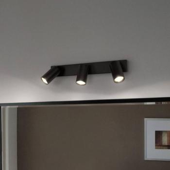 LEDVANCE Octagon LED spotlámpa, fényerőszabályozható, három izzó, fekete kép