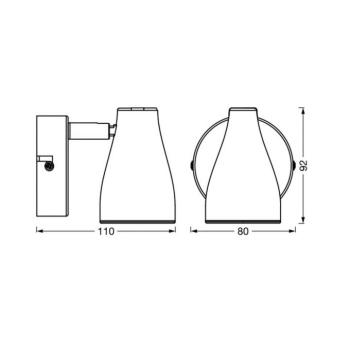 LEDVANCE Pear LED-spot GU10 1 izzó fekete kép
