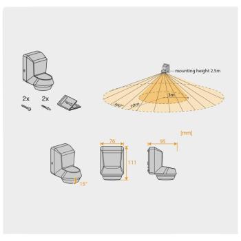 LEDVANCE Sensor Wall 360DEG IP55, sötétszürke kép