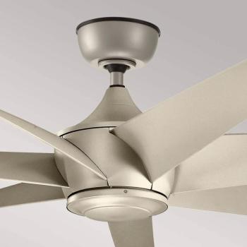 Lehr2 mennyezeti ventilátor, IP44, ezüst antik, Ø 137 cm kép