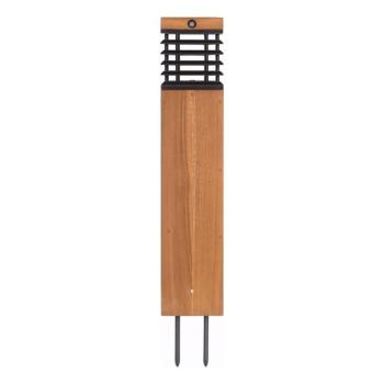 Les Jardins LED-es napelemes útjelző lámpa Tekura, teak/szürke, 75 cm kép
