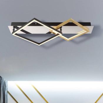 Lesina LED mennyezeti lámpa, 2-lámpás, arany/fekete, alumínium kép