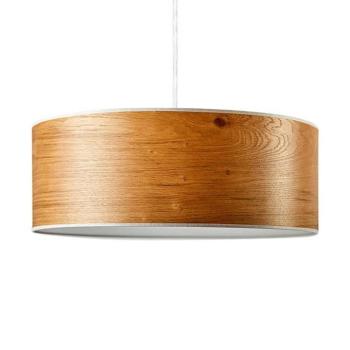 LeuchtNatur Discus függőlámpa 35cm tölgyfa fehér kép