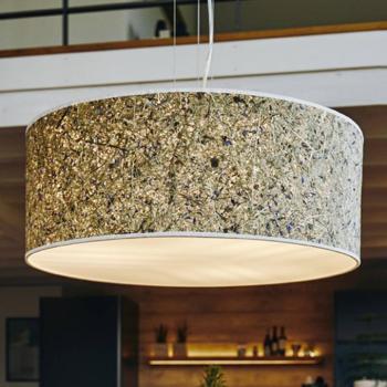 LeuchtNatur Discus függőlámpa 55cm búzavirág fehér kép