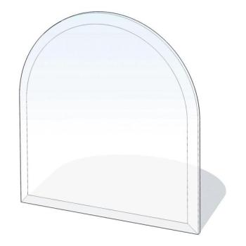 Lienbacher Üveg kandalló alá 1000x1000x6 mm félíves  kép