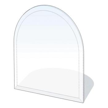 Lienbacher Üveg kandalló alá 1300x1200x8 mm félíves  kép