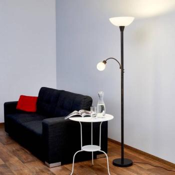 Lindby állólámpa Elaina, olvasólámpa, rozsdaszínű, 180 cm, E27 kép