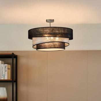 Lindby Ayvira mennyezeti lámpa, fekete, ezüst kép