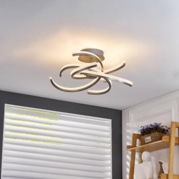 Lindby Divalis LED mennyezeti, fok. dimmer nikkel kép