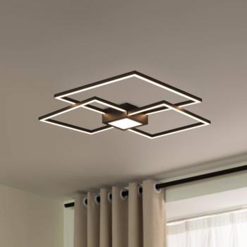 Lindby Duetto LED-es mennyezeti lámpa, 65 cm, antracit, 38 W, alumínium kép